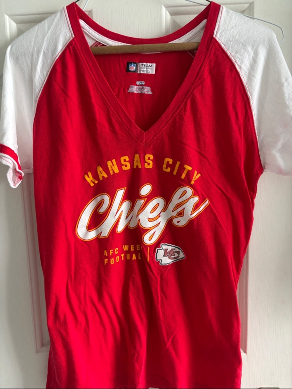 Kansas City Chiefs Red V Neck Team Tee